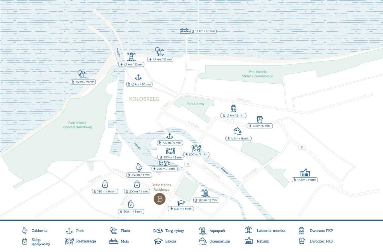 Baltic Marina Residence 19 Z Parkingiem, Jacuzzi, Sauna I Silownia 科沃布热格 外观 照片